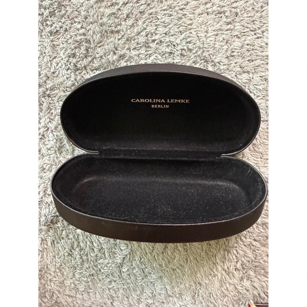 Carolina Lemke Unisex Hard Shell Eyewear Case OS Black Protective Logo